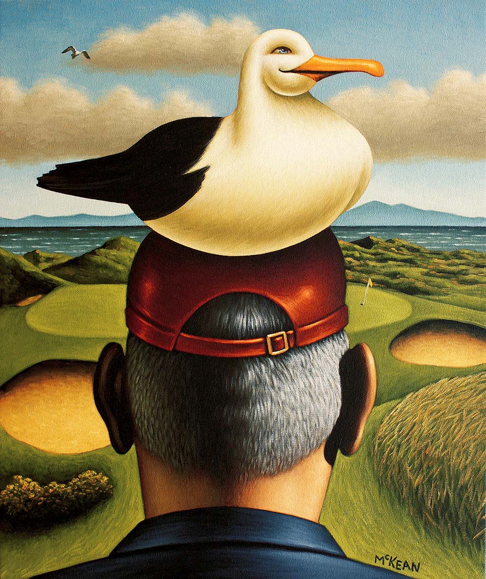 A birdie at the postage stamp